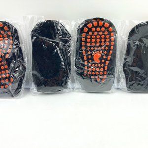 5 Pairs Non-Slip Kid's Socks Trampoline Gymnastics Karate Black (1-4 Years)